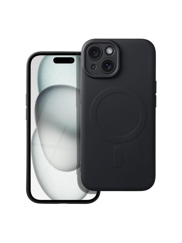 Futerał SILICONE MAG COVER kompatybilny z MagSafe do IPHONE 15 czarny