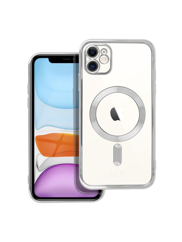 Futerał ELECTRO MAG COVER kompatybilny z MagSafe do IPHONE 11 srebrny