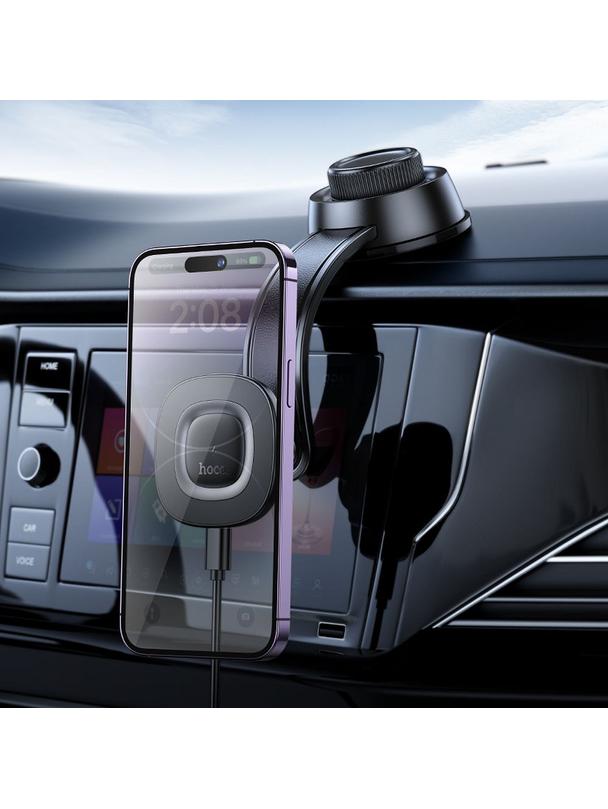 Uchwyt na telefon do samochodu indukcyjny Hoco 15W do deski HW31 czarny