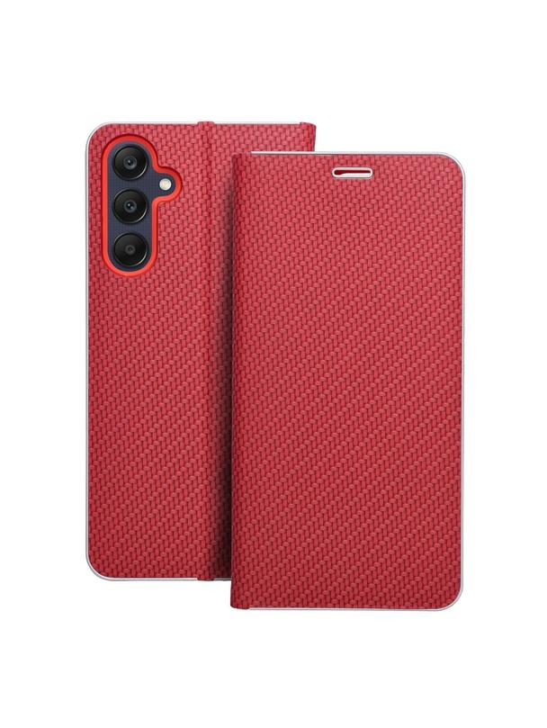 Kabura LUNA Book Carbon do SAMSUNG A25 5G czerwony