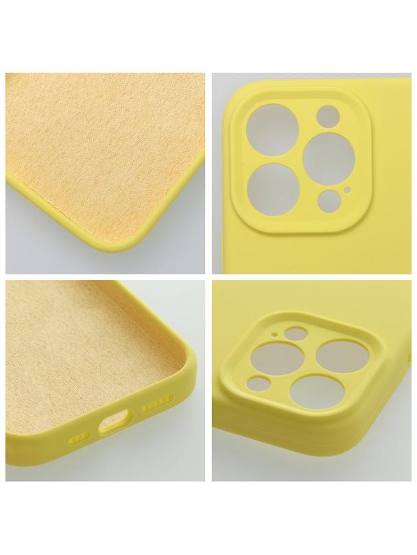Futerał SILICONE 2mm do IPHONE 15 Pro Max żółty