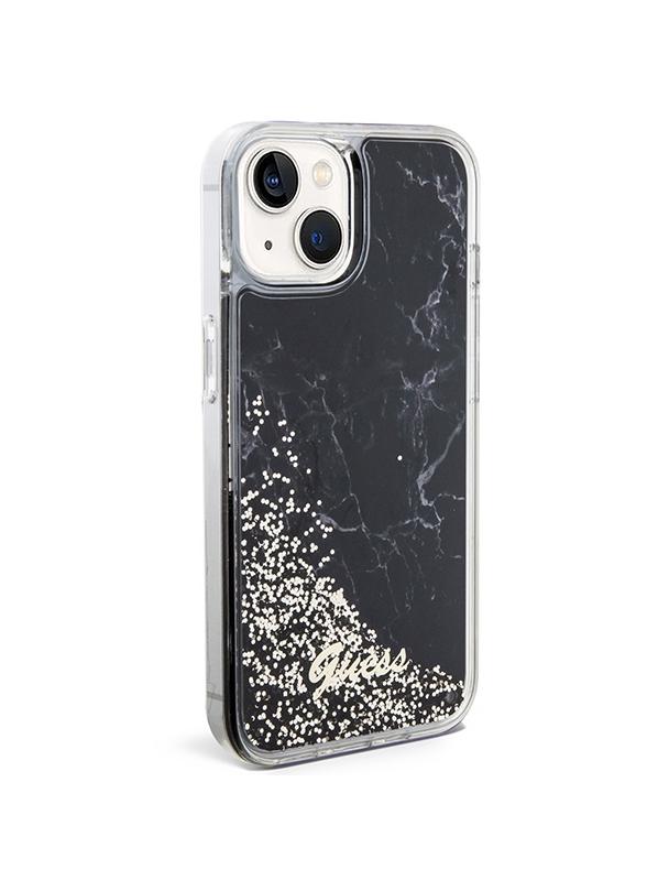 GUESS futerał do IPHONE 13 / 14 / 15 GUHCP14SLCSGSGK (Liquid Glitter Marble) czarny