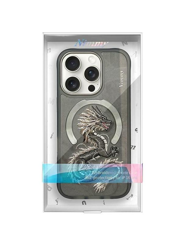 NIMMY futerał DRAGON kompatybilny z MagSafe do IPHONE 16 Pro Max szary