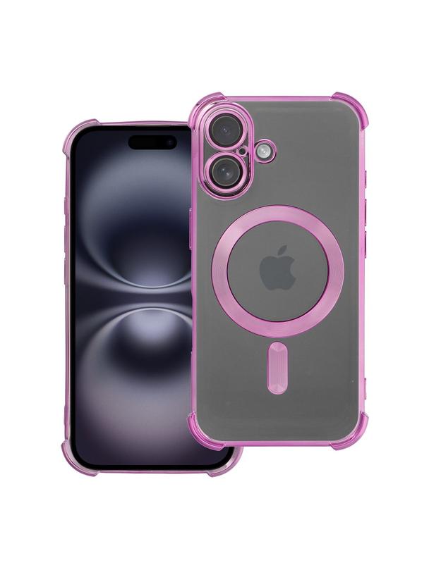 Futerał ANTISHOCK ELECTRO do IPHONE 16 kompatybilny z MagSafe purpurowy