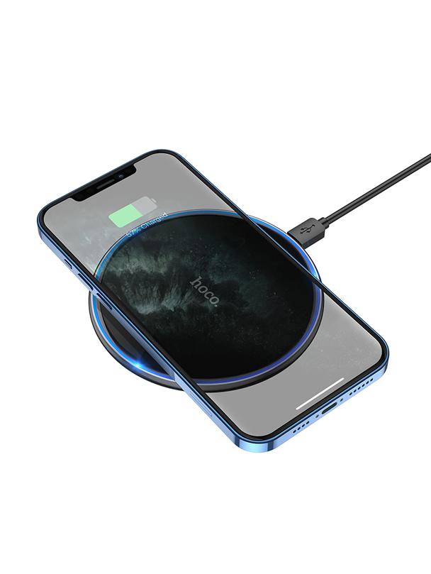 Ładowarka indukcyjna Hoco 2A 15W z podświetleniem CW6 PRO czarna