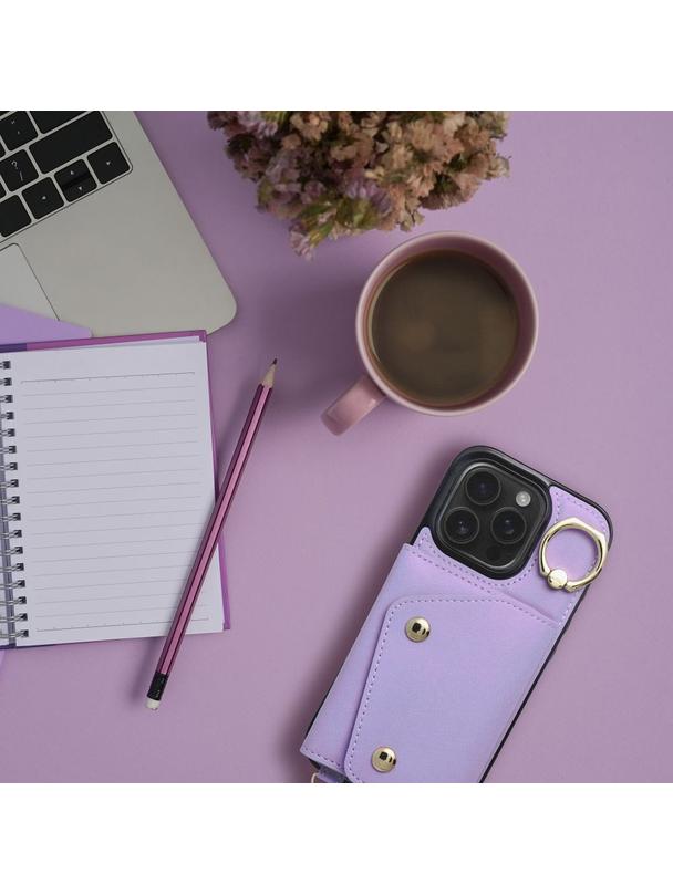 Futerał portfel WONDER dla IPHONE 16 PRO liliowy