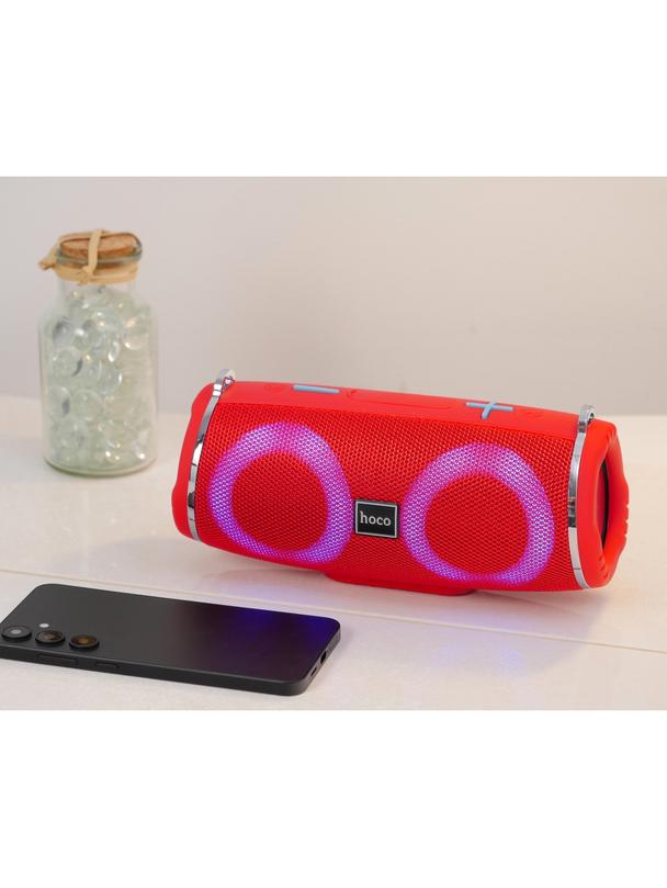Głośnik bluetooth LED 2 x 5W 2h Hoco HC12 czerwony
