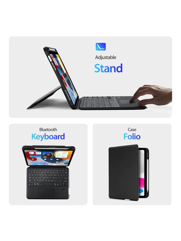 DUX DUCIS etui DK składane z klawiaturą bezprzewodową do iPad 10 (2022) czarne