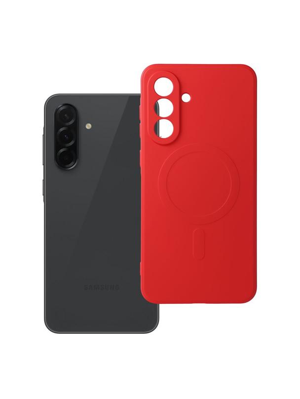 Futerał SILICONE MAG COVER kompatybilny z MagSafe do SAMSUNG A36 czerwony