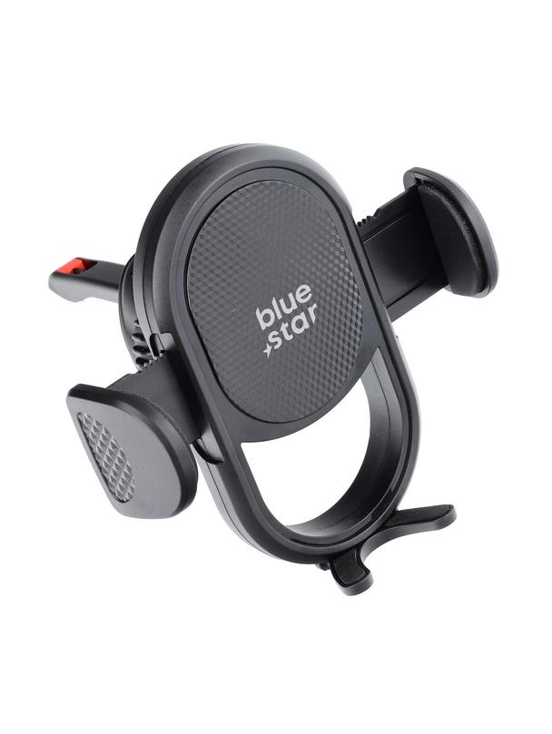 Uchwyt na telefon do samochodu grawitacyjny Blue Star Smart Lock Smile do kratki czarny