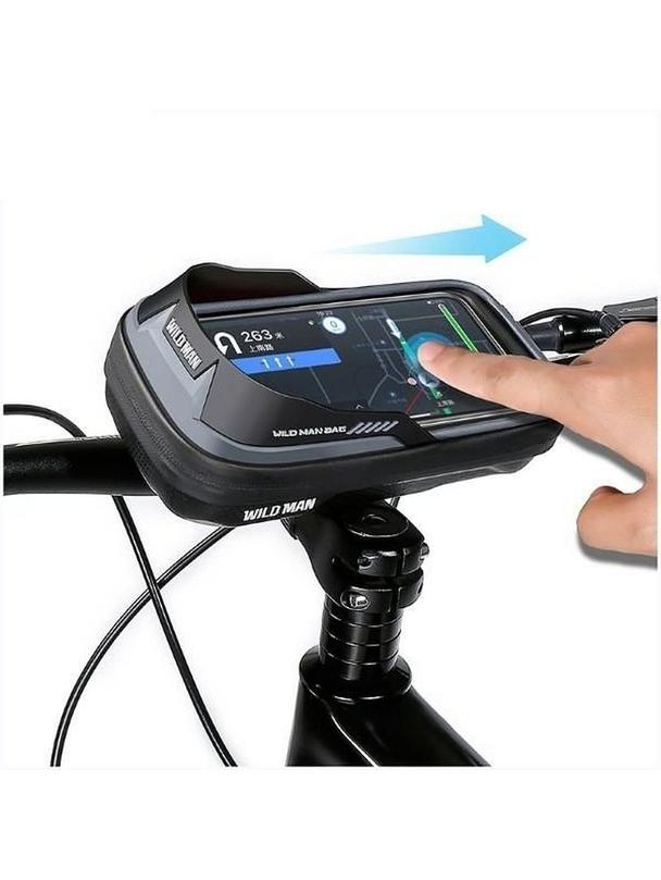 WILDMAN sakwa rowerowa na kierownicę na zamek 0,5L (4" - 7") ES16 czarna