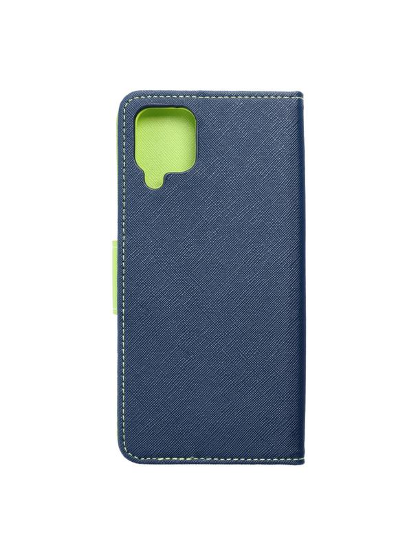 Kabura FANCY Book do SAMSUNG A12 granatowo limonkowy