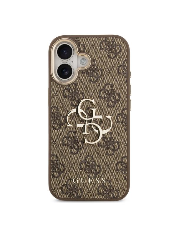 GUESS futerał do IPHONE 17 GUHCP17S4GMGCBR (PU W/ Big 4G Classic Logo) złoto brązowy