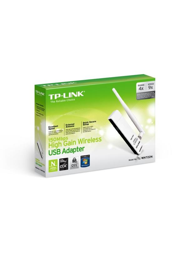 TP-LINK adapter Wi-Fi z anteną 150 Mbps TL-WN722N