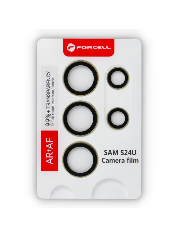 Szkło hartowane na aparat do Samsung S24 Ultra Forcell Premium zółte