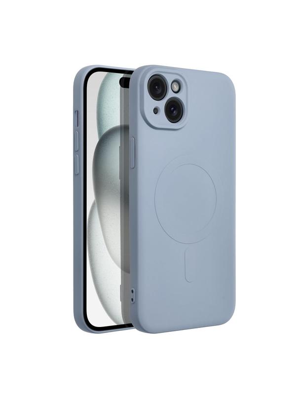 Futerał SILICONE MAG COVER kompatybilny z MagSafe do IPHONE 15 Plus jasny niebieski