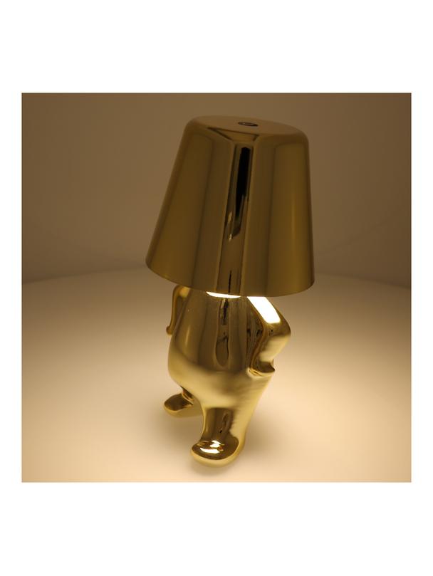 Lampka nocna GOLD MAN Art Deco stojący (wzór 1) MLTL