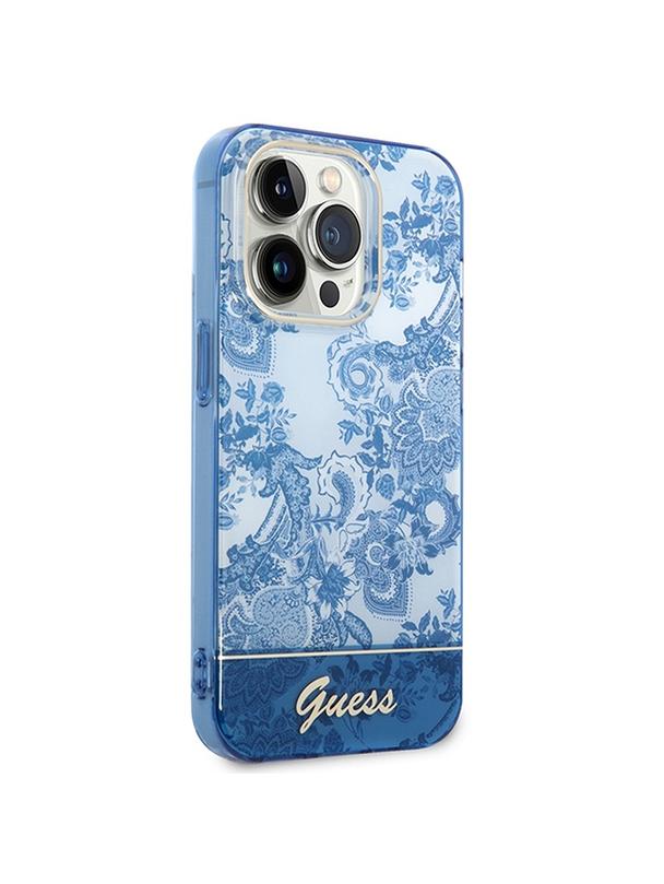 GUESS futerał do IPHONE 14 Pro GUHCP14LHGPLHB (IML Electro Cam TDJ) niebieski