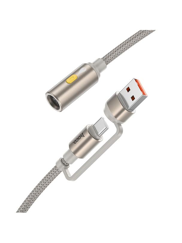 Kabel USB A / USB C do zapalniczka samochodowa Hoco 0,3 m UA38B złoty