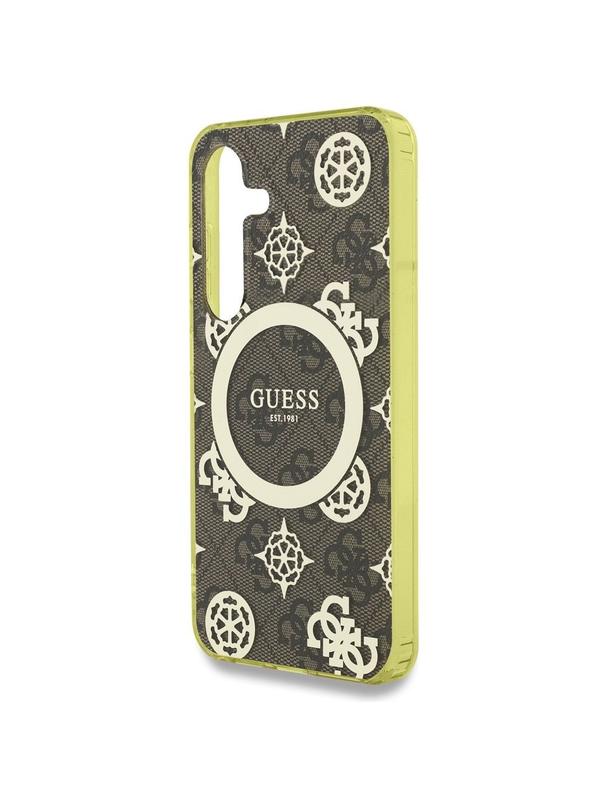 GUESS futerał do SAMSUNG S25 GUHMS25SH4PYEEW (Magnetic IML Peony on 4G Background) brązowy