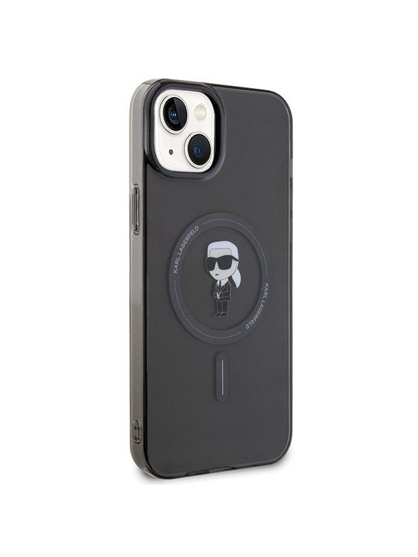 KARL LAGERFELD futerał do IPHONE 15 Plus KLHMP15MHFCKNOK (Ikonik + MAG) czarny