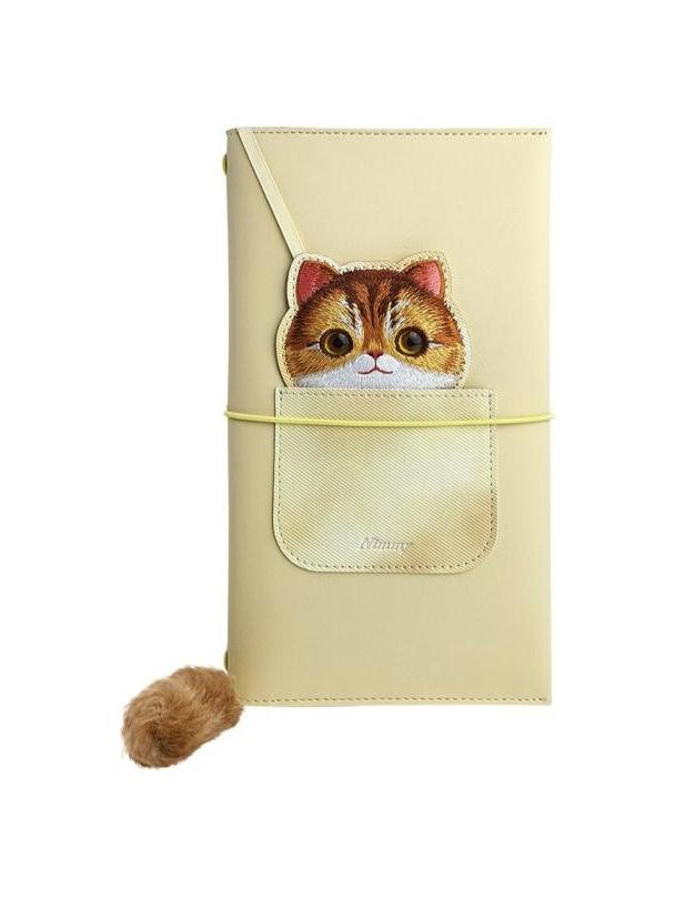 NIMMY zestaw 2w1 notatnik + długopis BIG EYED PET 2.0 Cat khaki