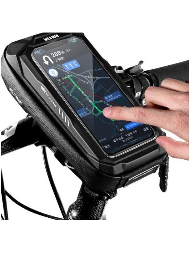 WILDMAN sakwa rowerowa na kierownicę na zamek 0,5L (4" - 7") X3 czarna