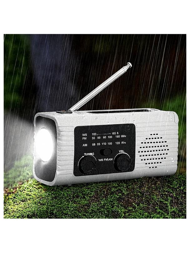 PRISTAR radio FM z latarką 4000 mAh YX318 pomarańczowe