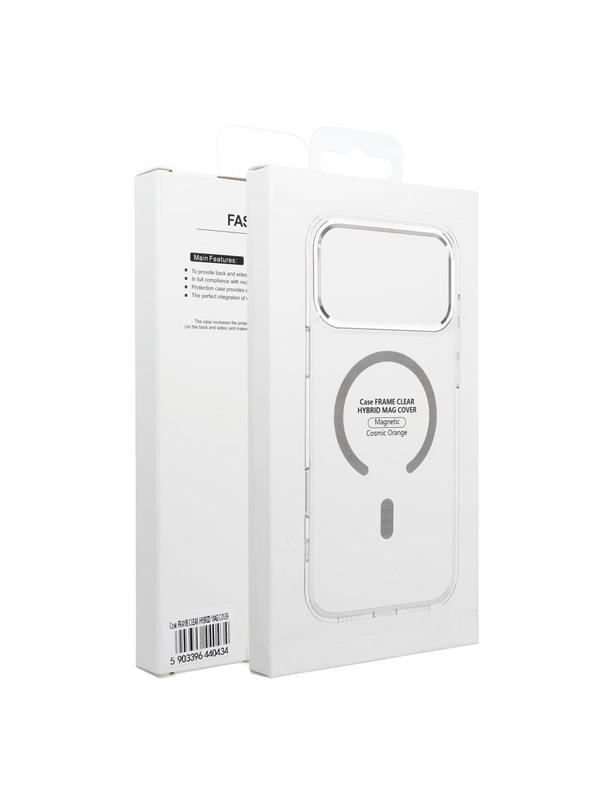 Futerał FRAME CLEAR HYBRID MAG COVER kompatybilny z MagSafe do IPHONE 17 Pro transparentny