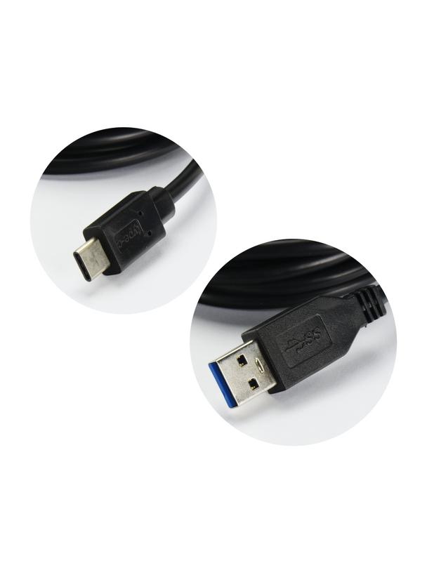 Kabel USB A do Typ C 3.0 2A HD2 2 m czarny