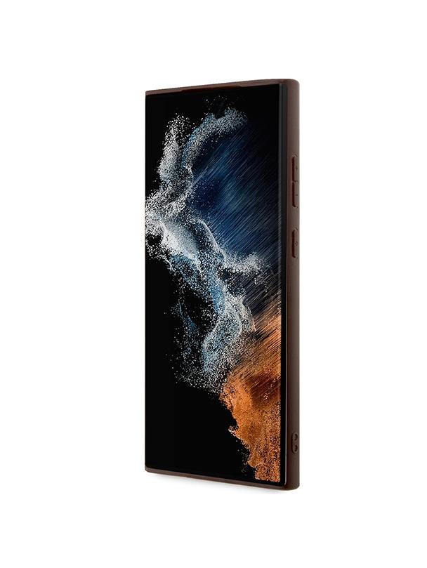 GUESS futerał do SAMSUNG S24 Ultra GUHCS24LG4GLBR (4G Bottom Stripe) brązowy