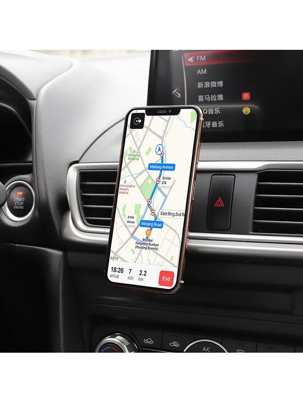 Uchwyt na telefon do samochodu magnetyczny Hoco do kratki CA47 metal czarny