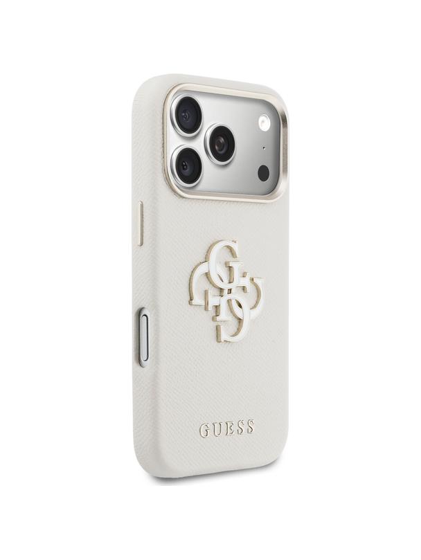 GUESS futerał do IPHONE 17 Pro GUHCP17L5PS4RGGE (PU FW Resin Logo) beżowy