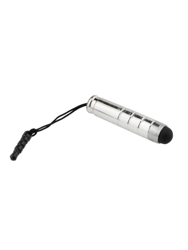 Rysik do ekranów dotykowych mini uniwersalny do gniazda Jack 3,5 mm srebrny