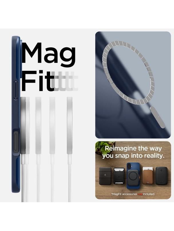 SPIGEN futerał THIN FIT MAG kompatybilny z MagSafe do IPHONE 16 navy blue