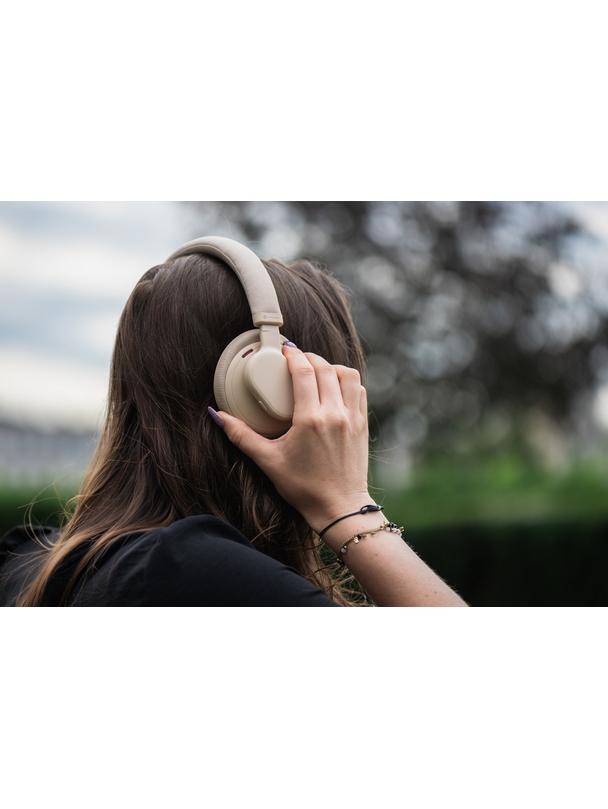 Słuchawki bezprzewodowe nauszne Forcell F-Audio Touch Beat ANC beżowe