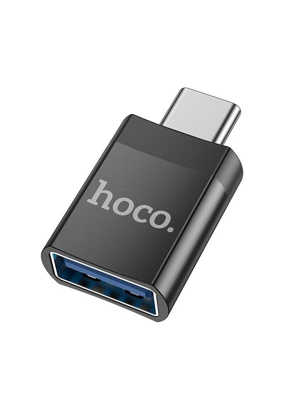 Adapter OTG USB C do USB A Hoco UA17 czarny