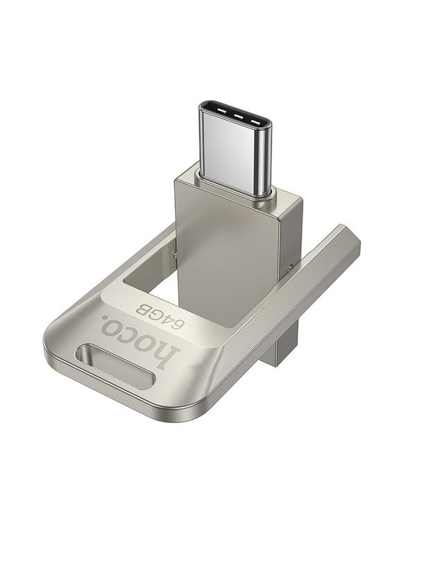 Pendrive 64GB USB 3.0 (USB C) Hoco UD17 nikiel