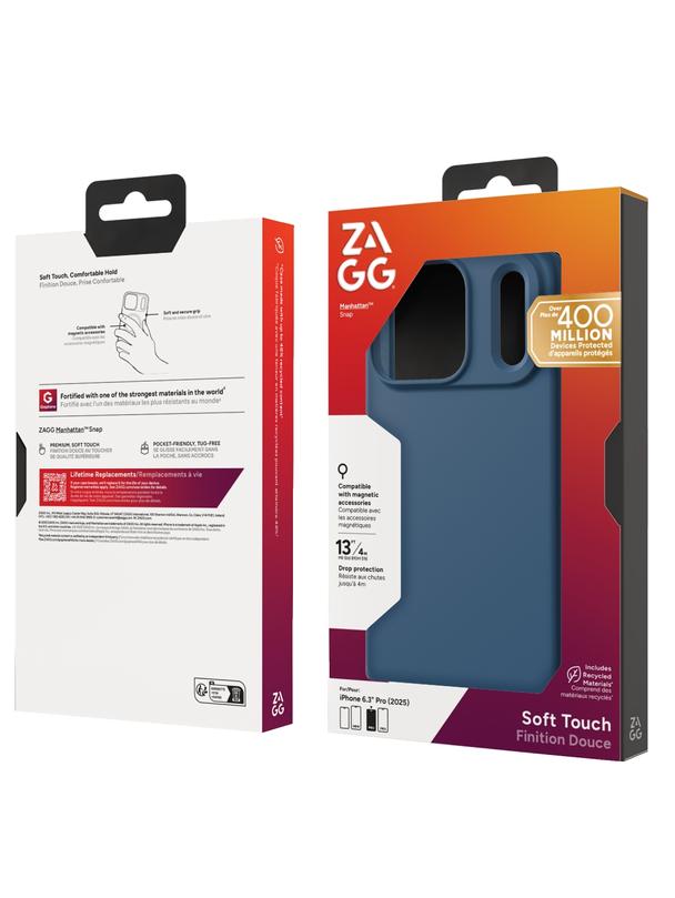 ZAGG futerał MANHATTAN SNAP kompatybilny z MagSafe do IPHONE 17 Pro ocean abyss