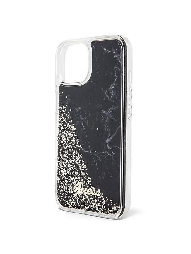 GUESS futerał do IPHONE 13 / 14 / 15 GUHCP14SLCSGSGK (Liquid Glitter Marble) czarny