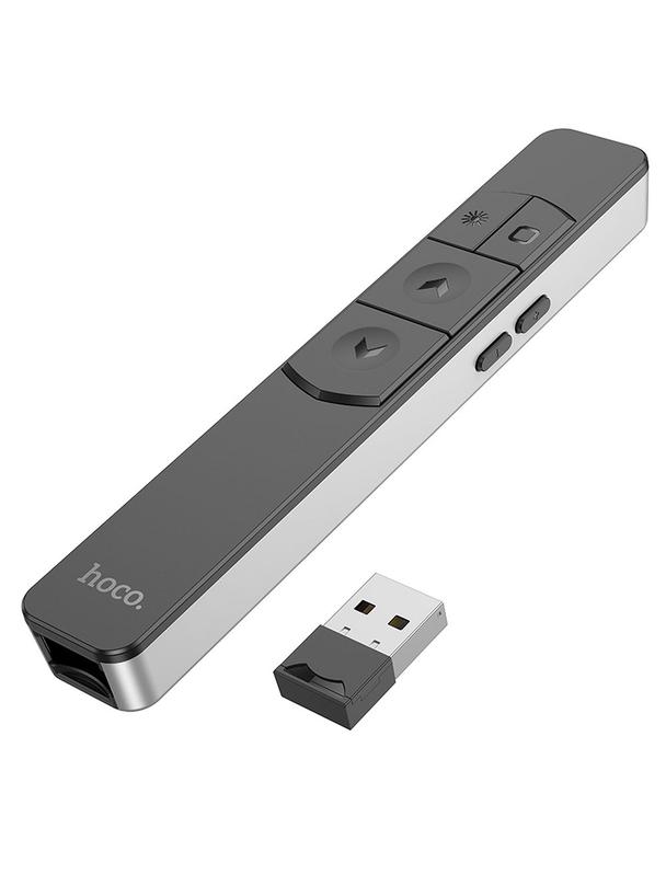 Wskaźnik laserowy bezprzewodowy Hoco bluetooth GM202 srebrny