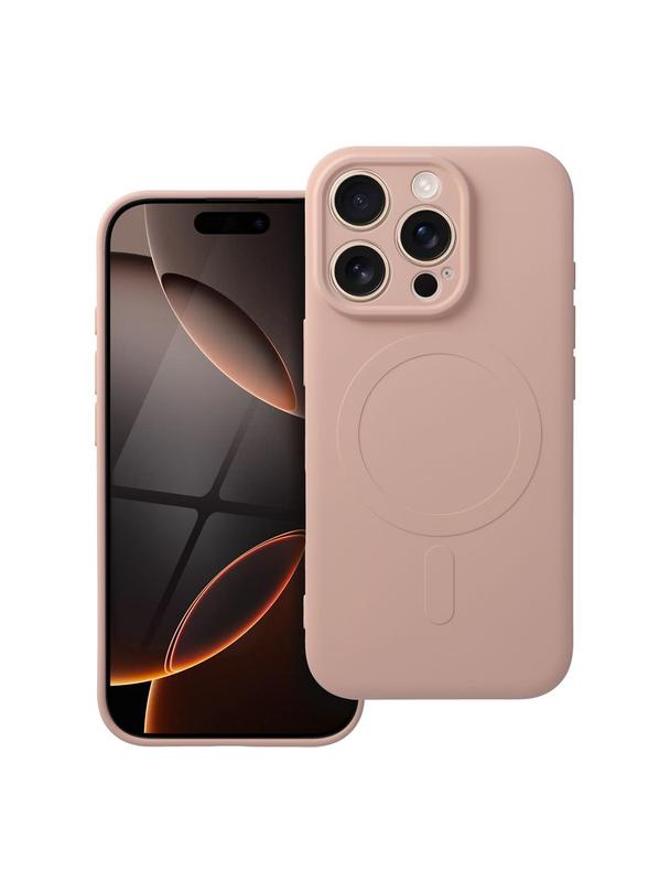 Futerał SILICONE MAG COVER kompatybilny z MagSafe do IPHONE 16 Pro różowy