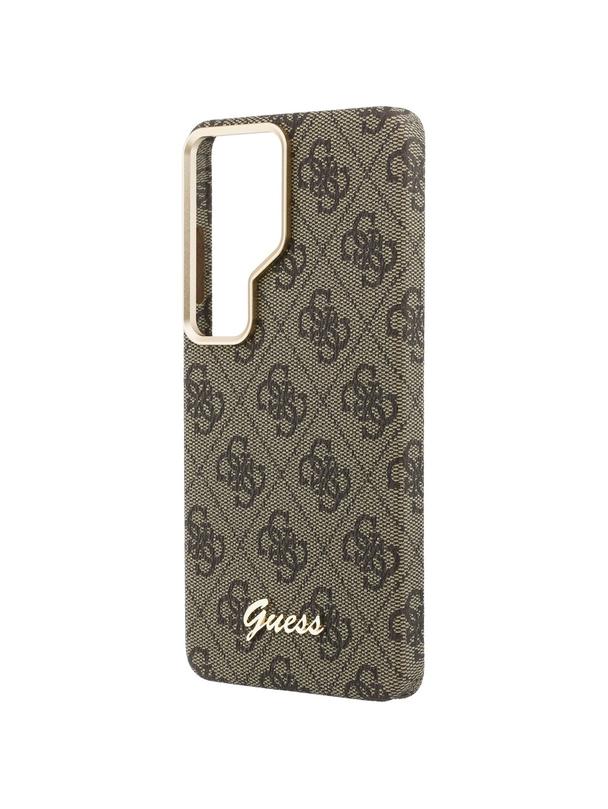 GUESS futerał do SAMSUNG S26 Ultra GUHMS26L5P4FWMSW (4G Script MagSafe) brązowy