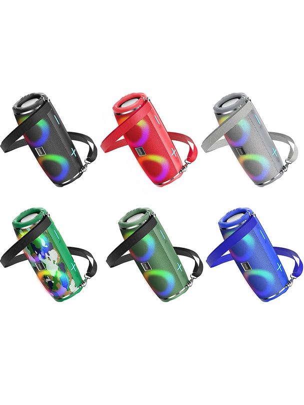 Głośnik bluetooth LED 2 x 5W 2h Hoco HC12 czerwony