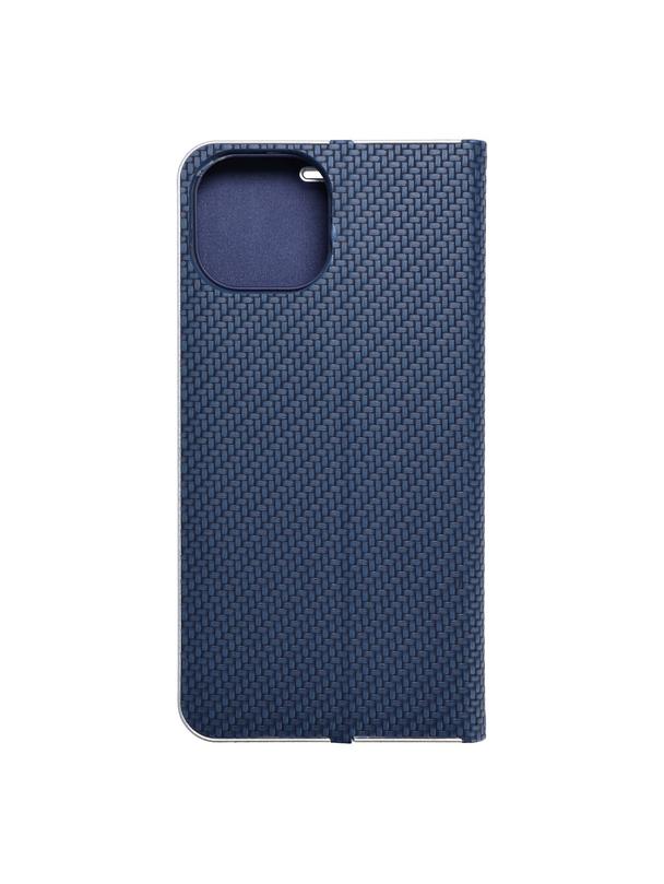 Kabura LUNA Book Carbon do IPHONE 15 niebieski