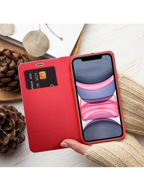 Kabura LUNA Book Carbon do IPHONE 16 Pro Max czerwony