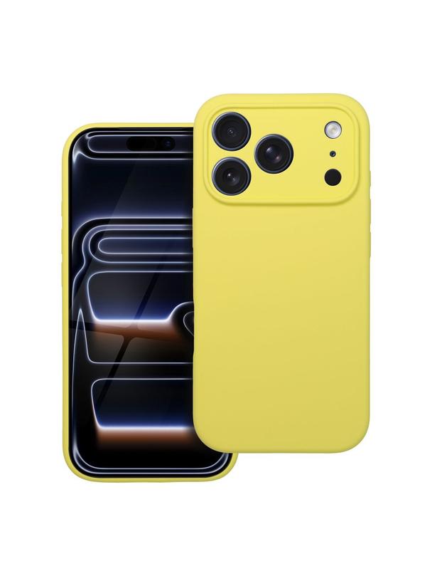 Futerał SILICONE 2mm do IPHONE 17 Pro żółty