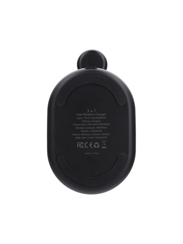 Ładowarka indukcyjna Blue Star 3w1 15W MagTrio zgodna z MagSafe czarna