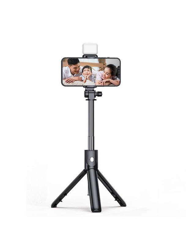 Uchwyt selfie z pilotem bezprzewodowym tripod R1S czarny