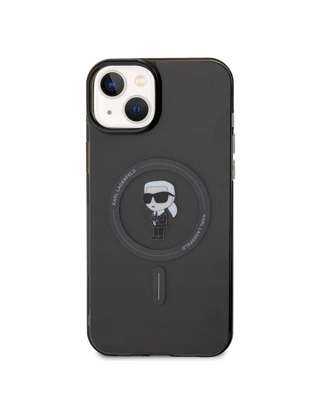 KARL LAGERFELD futerał do IPHONE 15 Plus KLHMP15MHFCKNOK (Ikonik + MAG) czarny